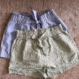 H&M Light Green and Lavender Girl's Shorts